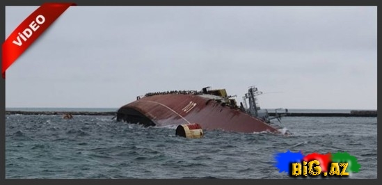 Ruslar Ukrayna gəmisini belə batırdılar-VİDEO