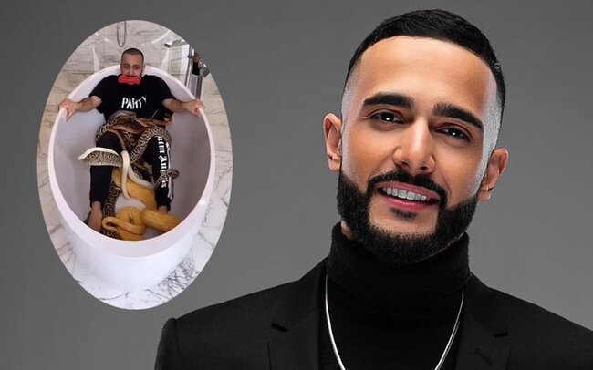 Azərbaycanlı bloqqer ilanlarla dolu vannaya uzandı - VİDEO