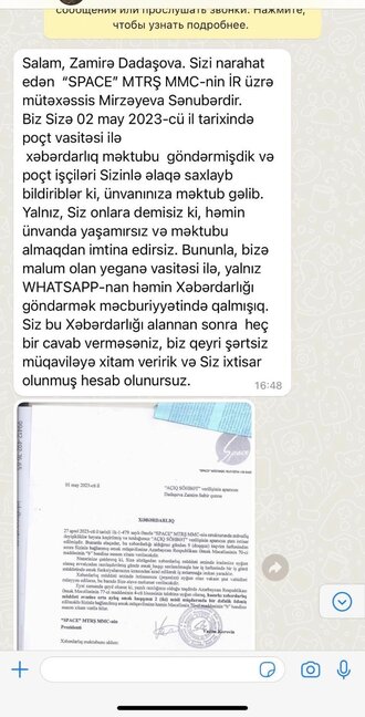 "Vado Korovin qohumlarını "Space"ə yığıb qanunsuzluq edir"