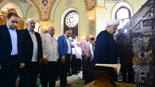 "Təzəpir" məscidində bayram namazı qılındı - FOTO