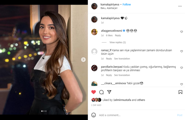 "Bu qız şirindir, sadəcə örtül, açılma"