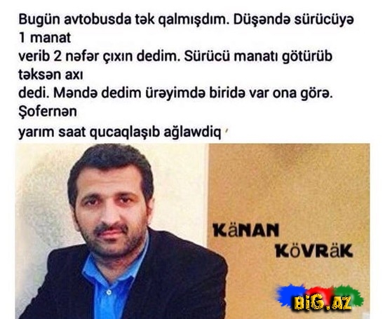 Röyanın prodüserini niyə bu günə salıblar ? Kənan Bayramov ya Kənan Kövrək ?