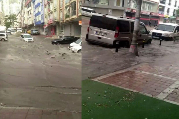 İstanbul küçələri sel sularının əsarətində - VİDEO