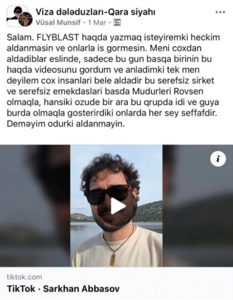 Flyblast Travel Agency qalmaqalı böyüyür - Şirkət barədə şok iddialar - FOTO