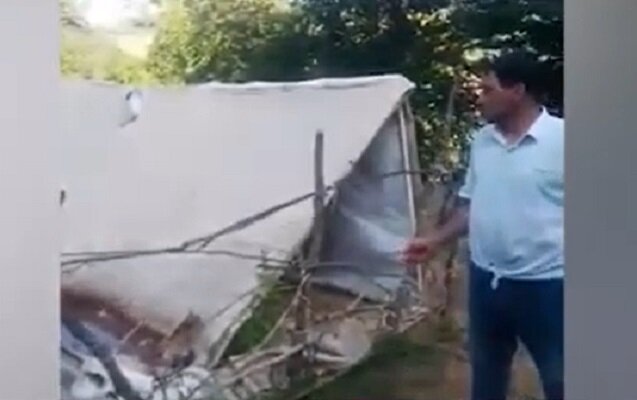 Qəzalı evi olan Lerik sakini çadırda yaşayır - VİDEO