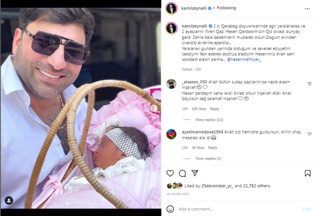 Qazimizin qız övladı dünyaya gəldi - FOTO-VİDEO