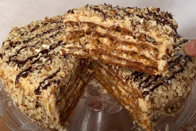 Çox dadlı qozlu tort resepti – VİDEO