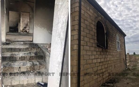 Bərdədə həyat yoldaşının evini yandırıb, qızını bıçaqlayan şəxs şadlıq evində saxlanıldı - YENİLƏNİB + FOTO