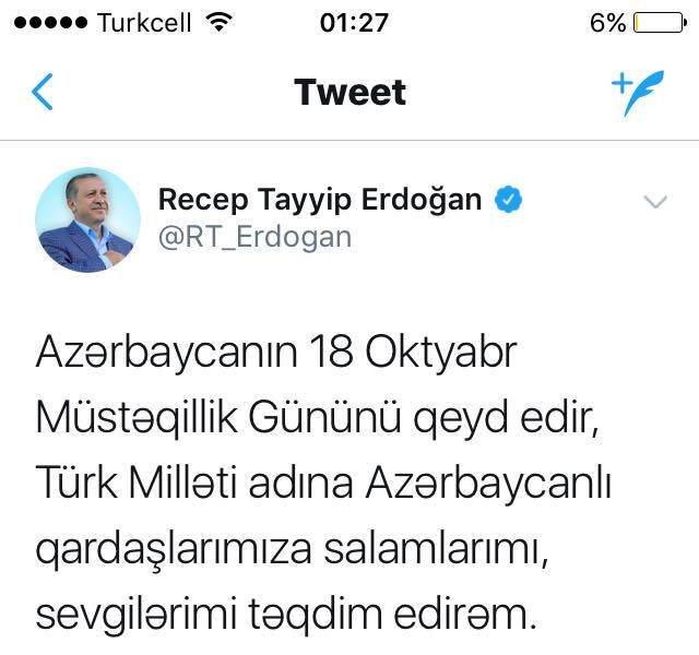 Erdoğandan azərbaycanlılara qarşı TƏQDİRƏLAYİQ ADDIM - FOTO