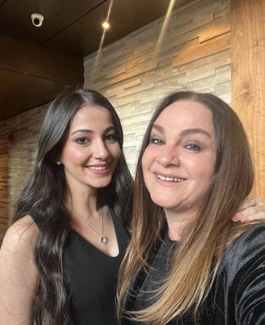 Polad Bülbüloğlunun qızı Məlahət Abbasovayla bir arada - Fotolar