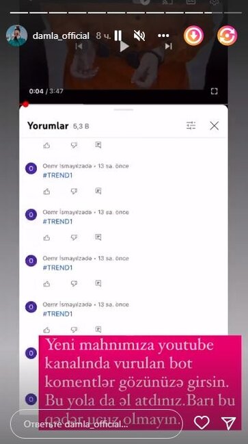 Damlanın saxta şərhlərini ifşa etdi - Video+Foto