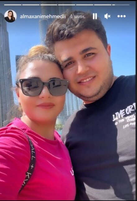 Yeni evlənən Almaxanımdan həyat yoldaşı ilə SƏMİMİ FOTO
