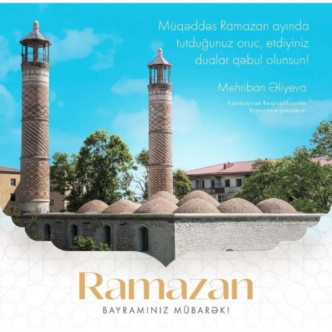 Mehriban Əliyevadan Ramazan bayramı paylaşımı - Foto