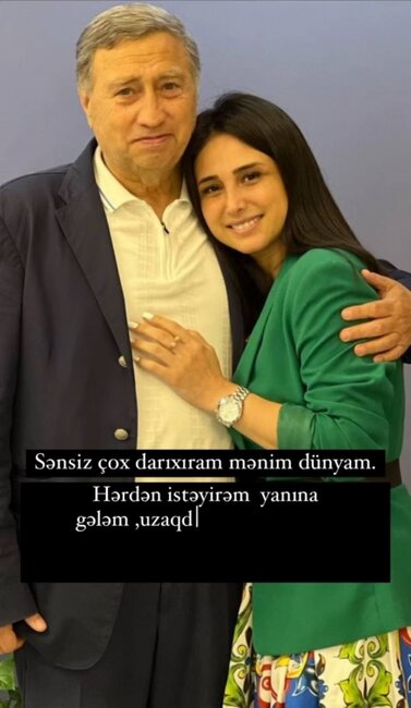 Elnarə qətlə yetirilən atasından yazdı - Fotolar