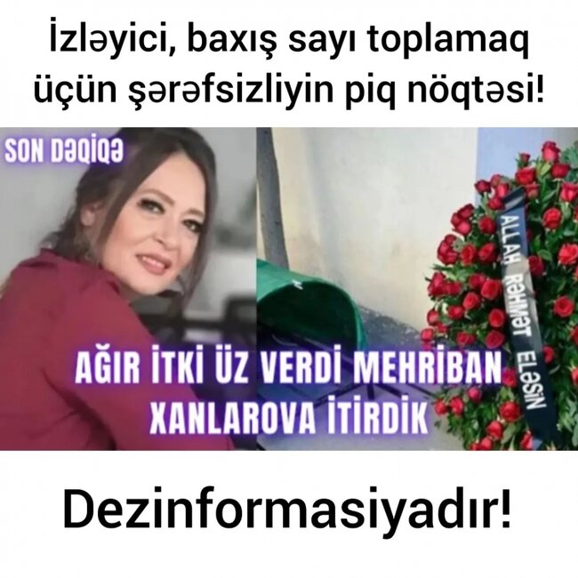 "Həmin şərəfsizə səslənirəm, ölsün sənin əzizlərin"