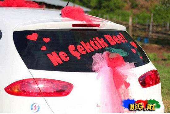 Hər kəs bu gəlin maşınından danışır - İNANILMAZ GÖRÜNTÜ - FOTO