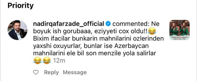 "Türklər elə bil Azərbaycan mahnısını son mənzilə yola salırlar"