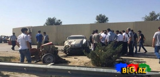 Bakıda ağır qəza: avtomobil parçalandı - FOTO-SON DƏQİQƏ