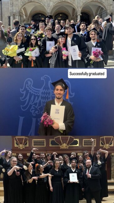 Eldənizin oğlu Polşada məzun oldu - Foto