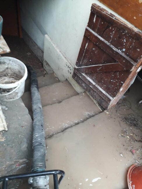 Yağış suları Gəncədə evlərə doldu - FHN HƏRƏKƏTƏ KEÇDİ/FOTO