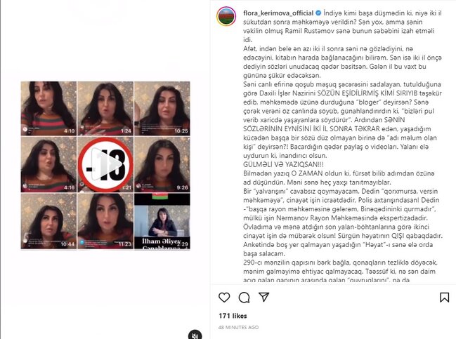 Flora Kərimova Afət Fərmanqızını BİABIR ETDİ: "Gülməli və yazıqsan!"