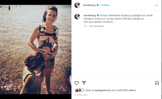 Anasını itirən Handenin bu paylaşımı 1 milyon dəfə BƏYƏNİLDİ - FOTO