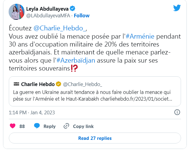 Leyla Abdullayevadan "Charlie Hebdo" jurnalına SƏRT CAVAB - FOTO