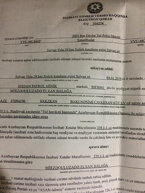 4 il əvvəl ölmüş şəxsin adına cərimə gəldi - Azərbaycanda