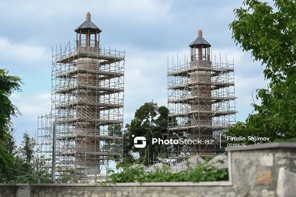 Şuşada həm məsciddə, həm də kilsədə restavrasiya işləri aparılır - FOTOLAR