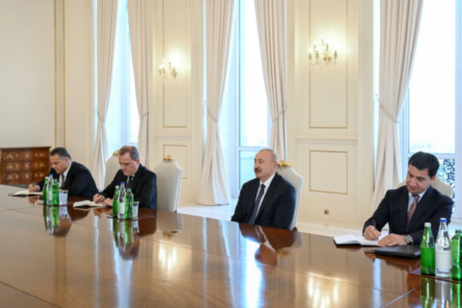 Prezident İlham Əliyev Bəhreynin xarici işlər nazirini qəbul edib - Foto