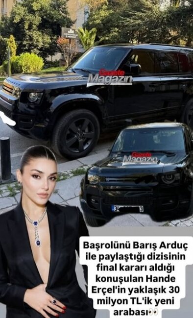 Hande Erçel yeni avtomobilinə 30 milyon ödədi - Foto