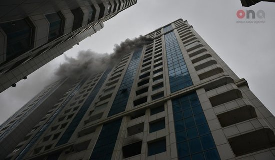 Bakıda yanan binadan - Son Görüntülər - VİDEO - FOTOLAR
