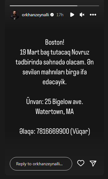 Orxan Zeynallı ABŞ-da səhnəyə çıxacaq - FOTO