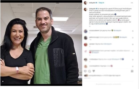 Türkiyəli aktrisa əməliyyat olundu: "Ümid edirəm hərəkət qabiliyyətim güclənəcək" - FOTO