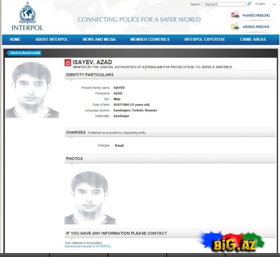 Röyanın keçmiş dostu axtarışa verildi - fotolar