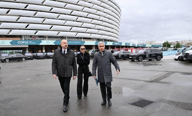 Prezident və xanımı Bakı Olimpiya Stadionunda - Fotolar