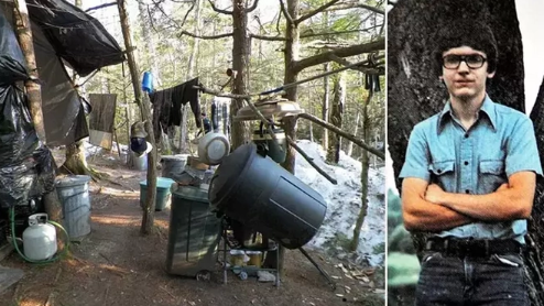 27 il meşədə yaşayan adam kameralara yaxalandı