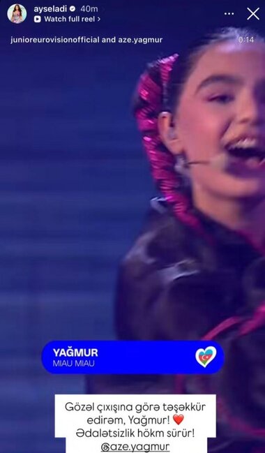 Aysel bu qərarı ədalətsizlik adlandırdı