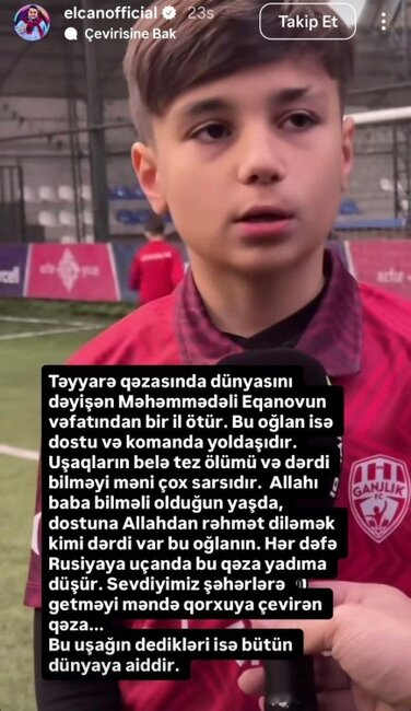 "Uşaqların belə tez ölümü bilməyi məni sarsıdır"