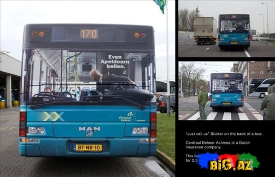 Qeyri-adi avtobus reklamları - FOTO