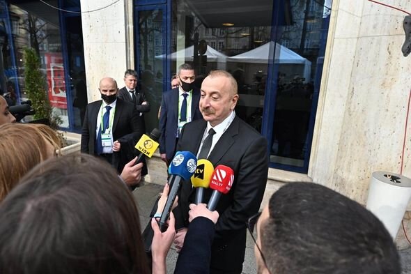 Prezident İlham Əliyev Münxendə televiziya kanallarına müsahibə verib - FOTO