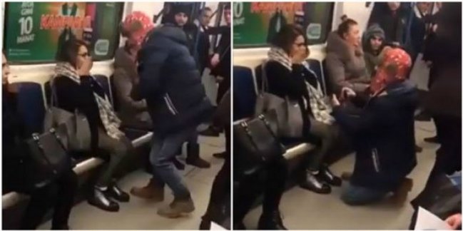 Bakı metrosunda romantik evlilik təklifi - VİDEO