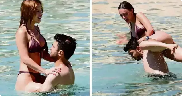 Memar sevgilisi ilə barışan aktrisanın dənizdə romantik anları