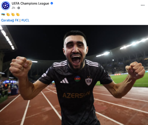 UEFA "Qarabağ"ı paylaşdı (FOTOLAR)