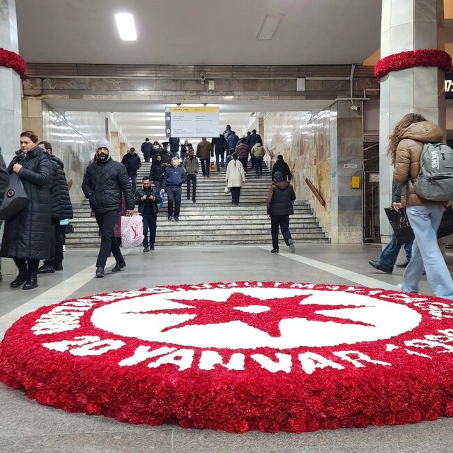 20 Yanvar stansiyası bu gün - FOTOLAR