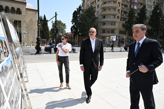 İlham Əliyev xanımı ilə Gəncəyə getdi - Fotolar-Yenilənir