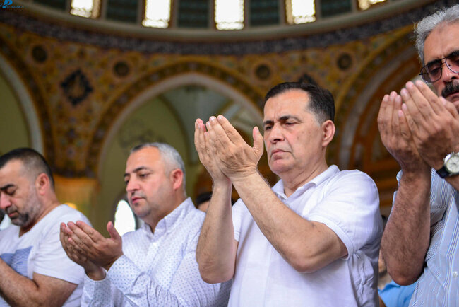 "Təzəpir" məscidində bayram namazı qılındı - FOTO