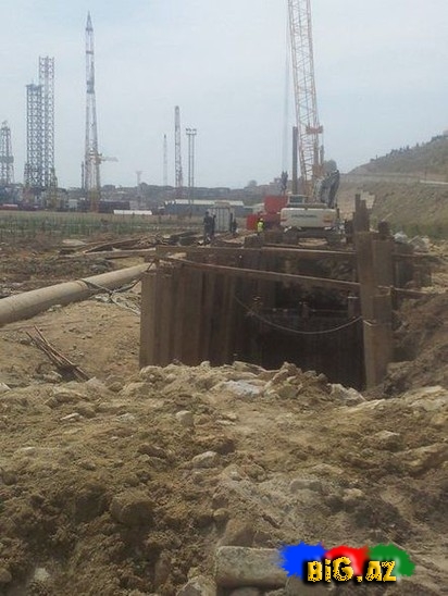 Bakıda tunel kanalizasiya kollektoru tikilir - FOTO