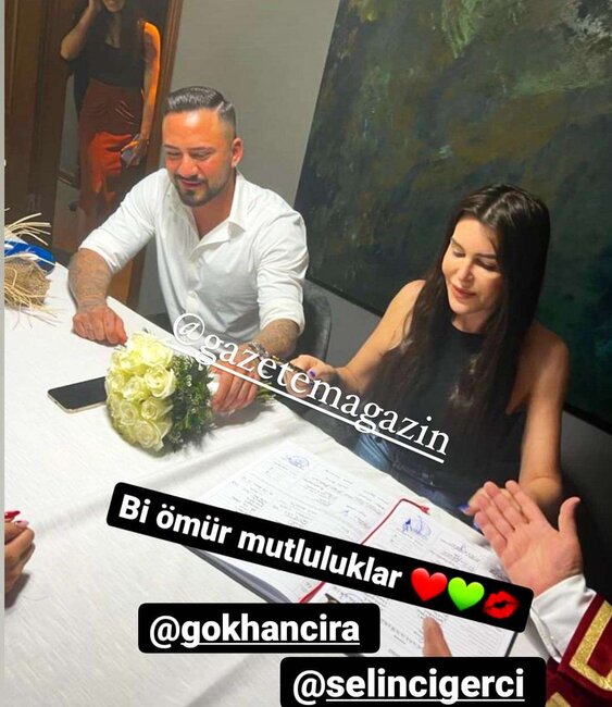Selinlə Gökhan ikinci dəfə evləndi - FOTO