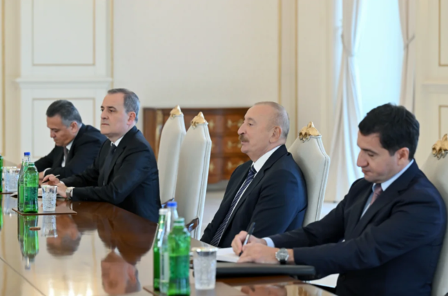 Prezident İlham Əliyev Bəhreynin xarici işlər nazirini qəbul edib - Foto